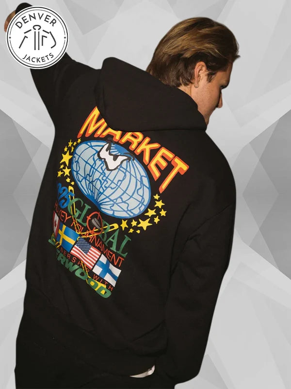 MARKET X SHERWOOD GLOBAL Black Pullover HOODIE