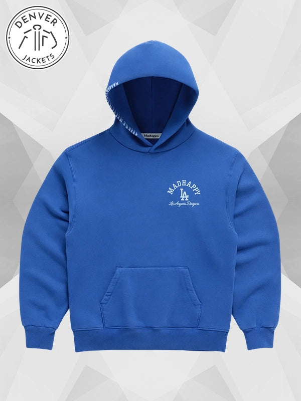 Madhappy Dodgers Fleece Hoodie Blue