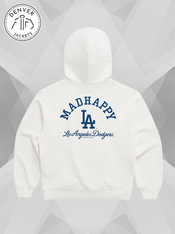 Madhappy LA Dodgers White Fleece Hoodie
