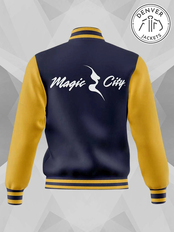 Magic City Varsity Bomber Jacket Yellow