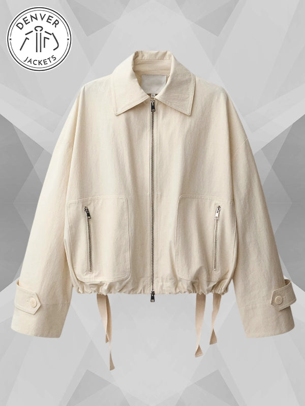 Mango April 25 Light Jacket Cream
