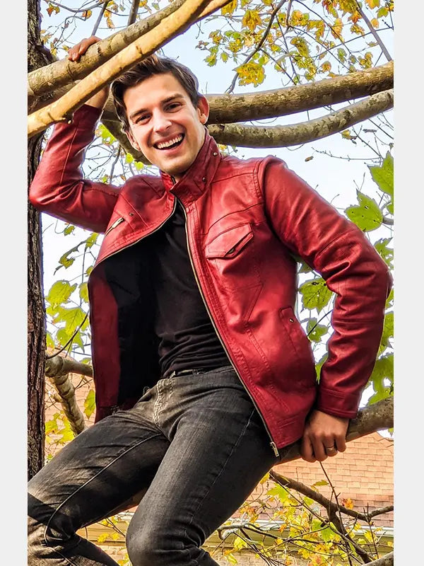 Matpat Red Leather Jacket