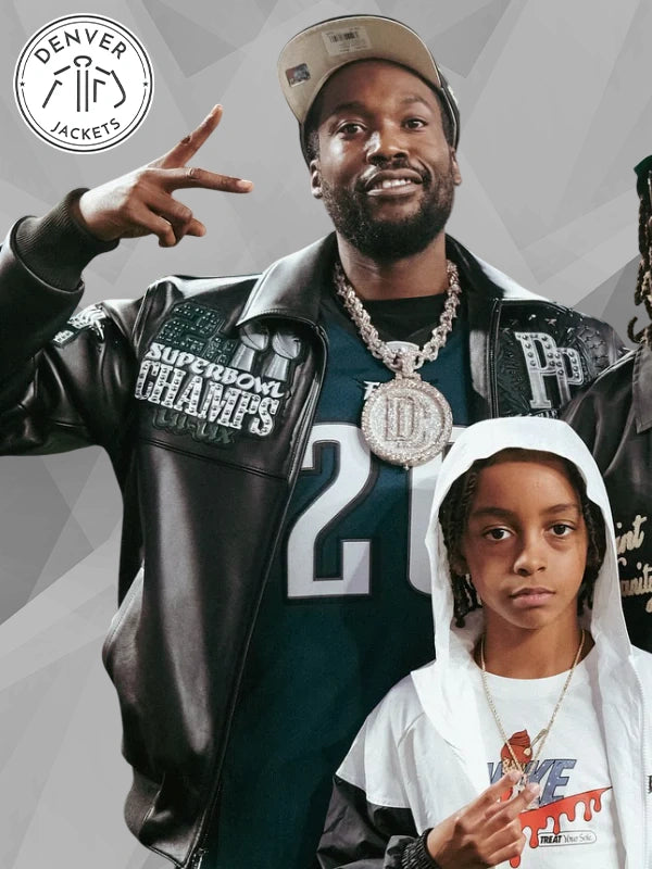 Meek Mill Eagles Jacket Pelle Pelle