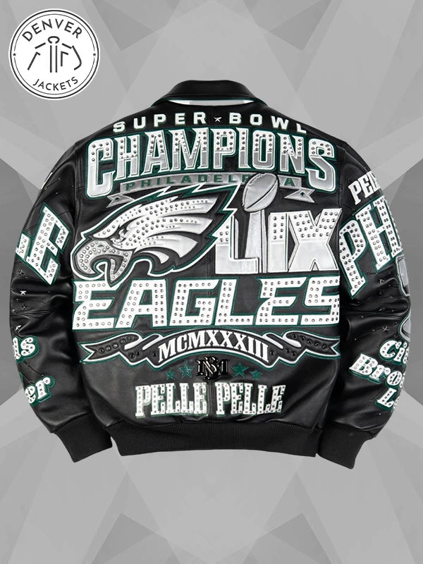 Meek Mill Philadelphia Eagles Championship Jacket 2025 Pelle Pelle