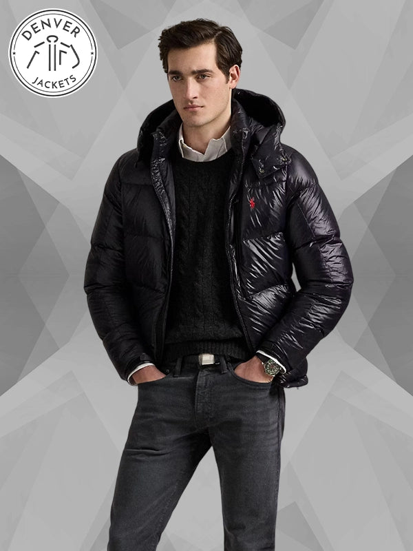 Men Ralph Lauren Puffer Jacket Black
