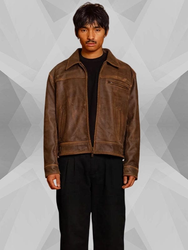 Men's Mutimer Leather Jacket Brown