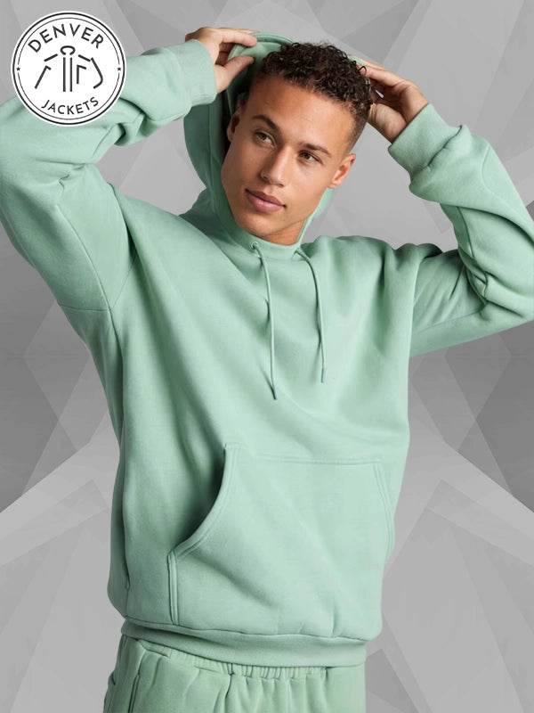 Men's Comfort Airplane Travel Hoodie Sweatshirt In Green