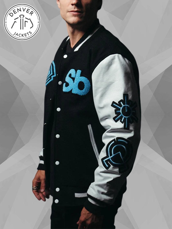 Mens Spiritbox Eternal Black Varsity Letterman Jacket