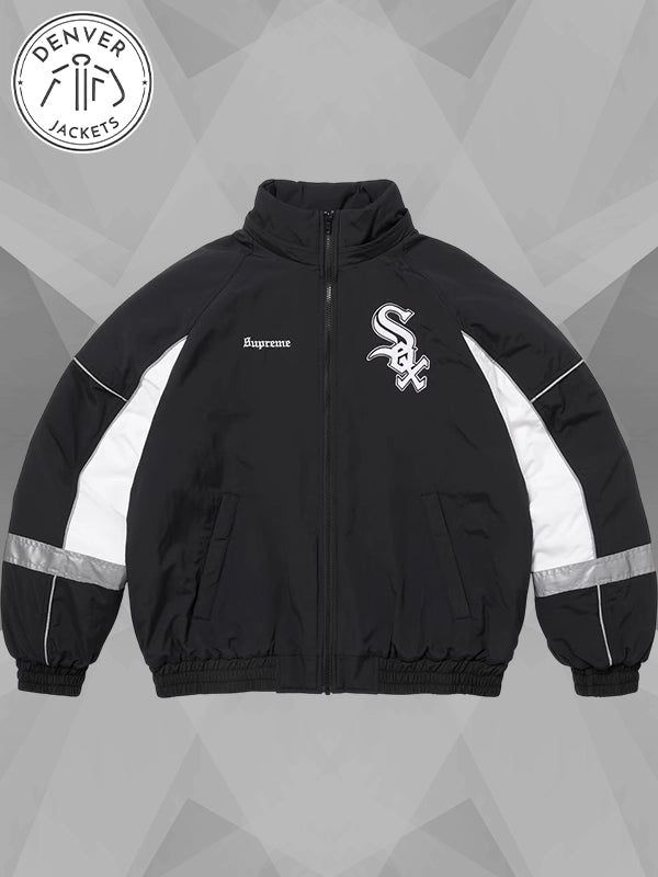Mens Supreme x Chicago White Sox Stadium Jacket Black