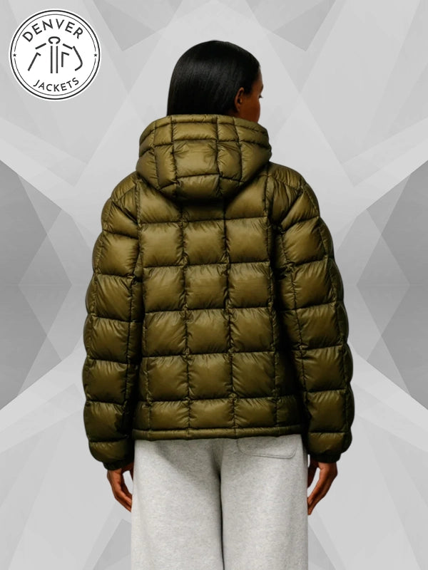 Midweight Hooded Stussy Puffer Jacket Green