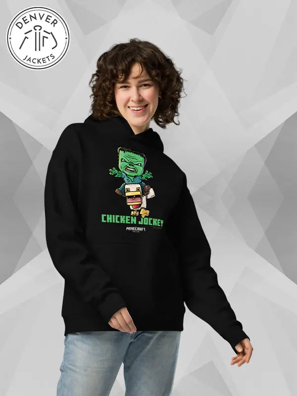 Minecraft Chicken Jockey Black Hoodie