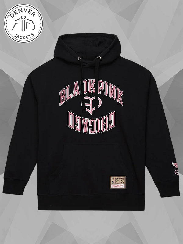 Mitchell Ness X Blackpink Bulls Hoodie Black