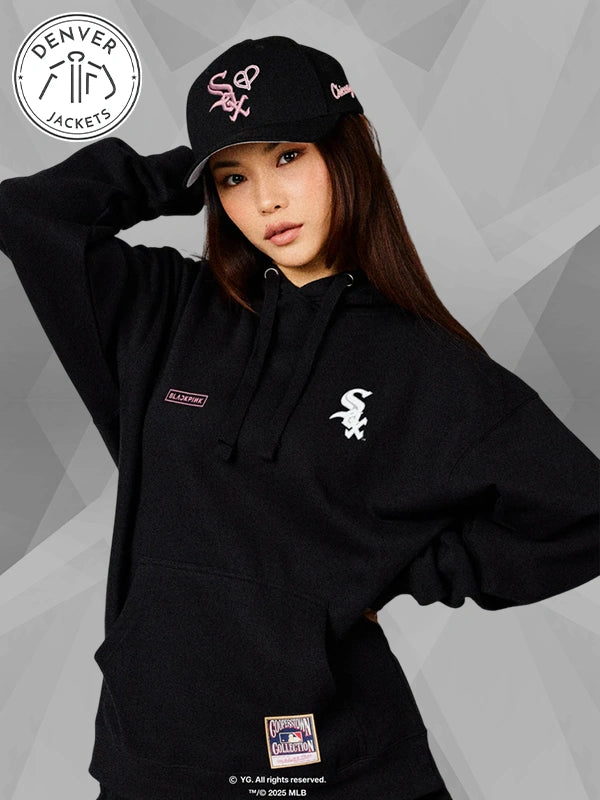 Mitchell Ness X Blackpink Chicago White Sox Hoodie Black