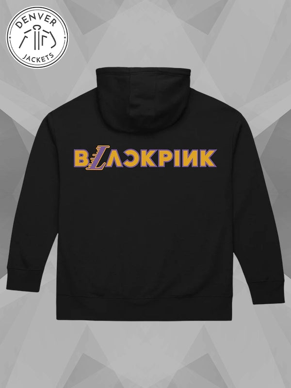 Mitchell Ness X Blackpink LA Lakers Hoodie Black