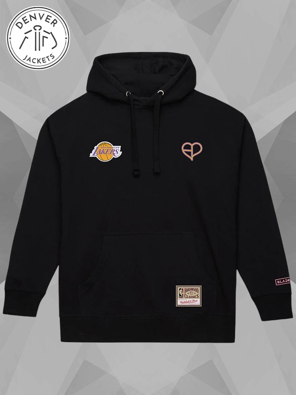 Mitchell Ness X Blackpink Lakers Hoodie Black