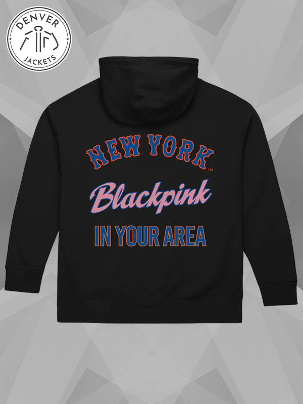 Mitchell Ness X Blackpink New York Mets Hoodie Black