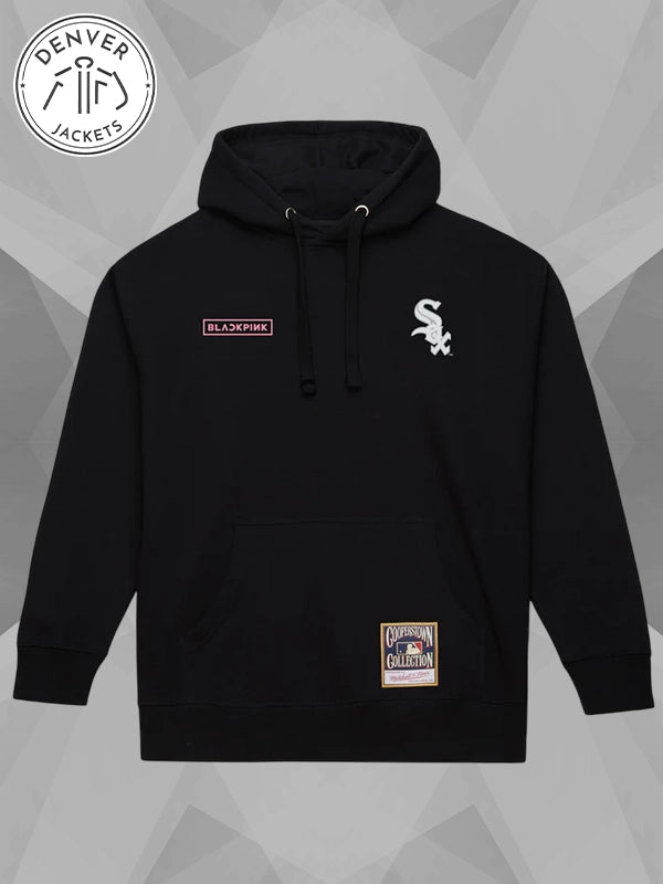 Mitchell Ness X Blackpink White Sox Hoodie Black