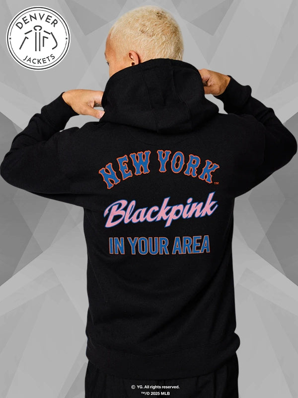 Mitchell and Ness X Blackpink NY Mets Black Hoodie