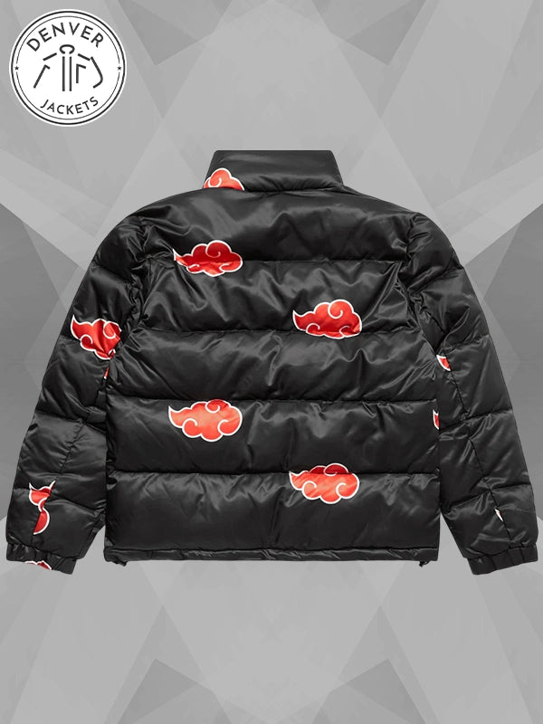 Naruto Akatsuki Puffer Jacket Black