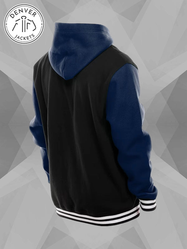New Era Chicago Bears Hoodie Jacket Black and Blue