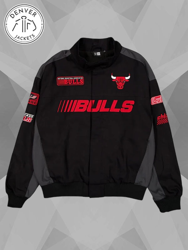 New Era Chicago Bulls Motorsports Jacket Black