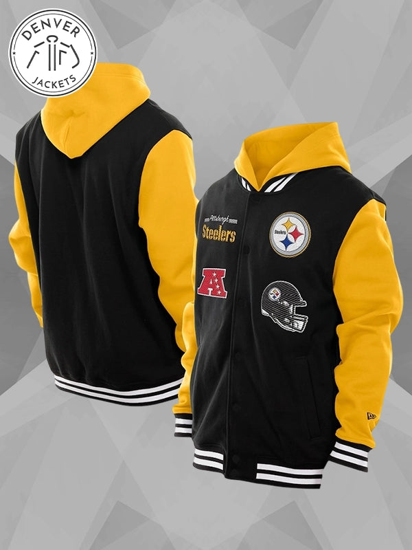 New Era Pittsburgh Steelers Hoodie Jacket Black