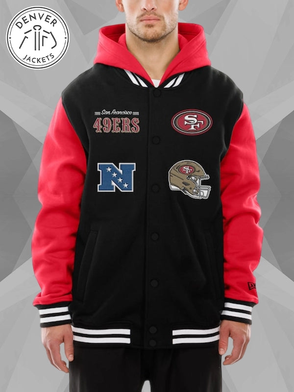 New Era SF 49ers Black and Red Hoodie