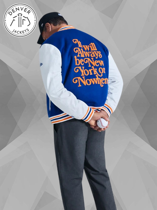 New Era x NYON x Ny Mets Varsity Jacket Blue