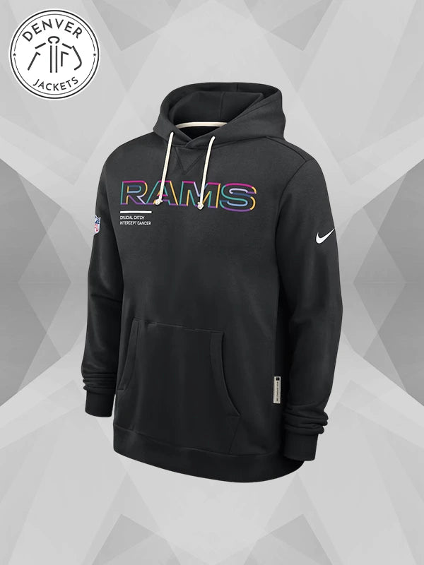 Nike 2025 Crucial Catch Los Angeles Rams Hoodie In Black