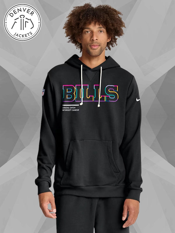 Nike Black 2025 Crucial Catch Buffalo Bills Cancer Hoodie
