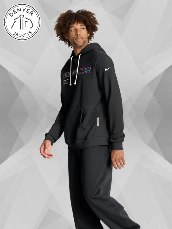 Nike Black Crucial Catch 2025 Denver Broncos Cancer Sweatshrit