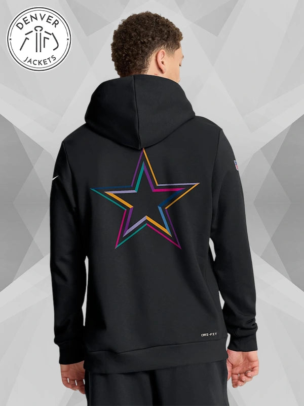 Nike Black Dallas Cowboys Cancer Sweatshirt 2025 Crucial Catch