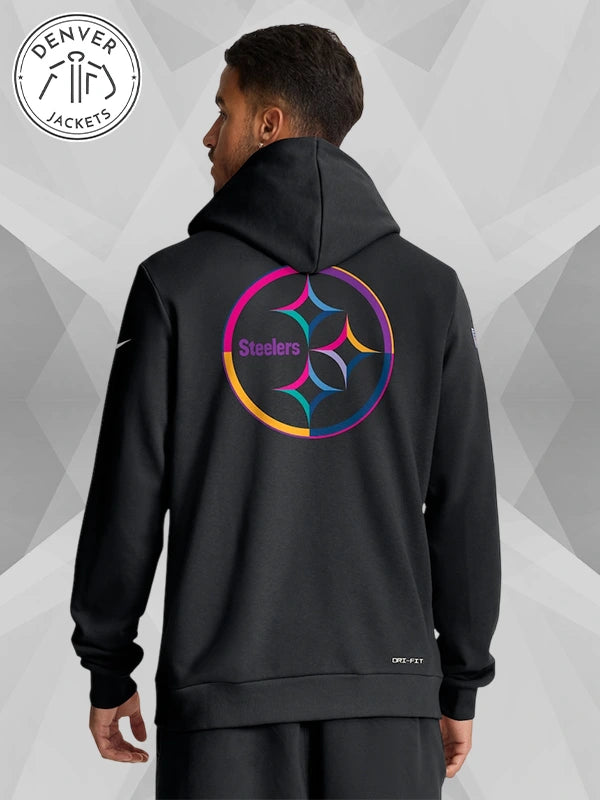 Nike Black Pittsburgh Steelers 2025 NFL Crucial Catch Standard Issue Dri FIT Hoodie