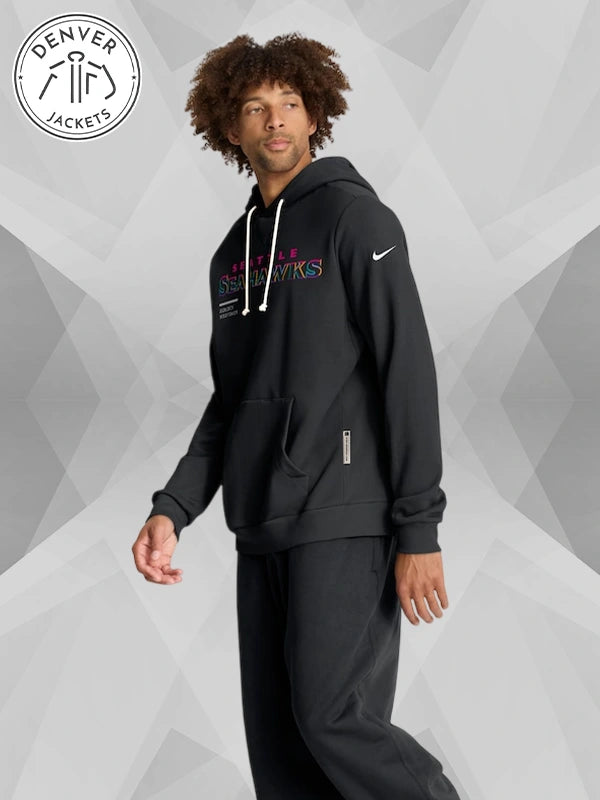 Nike Dri Fit Crucial Catch 2025 Seattle Seahawks Cancer Sweatshirt