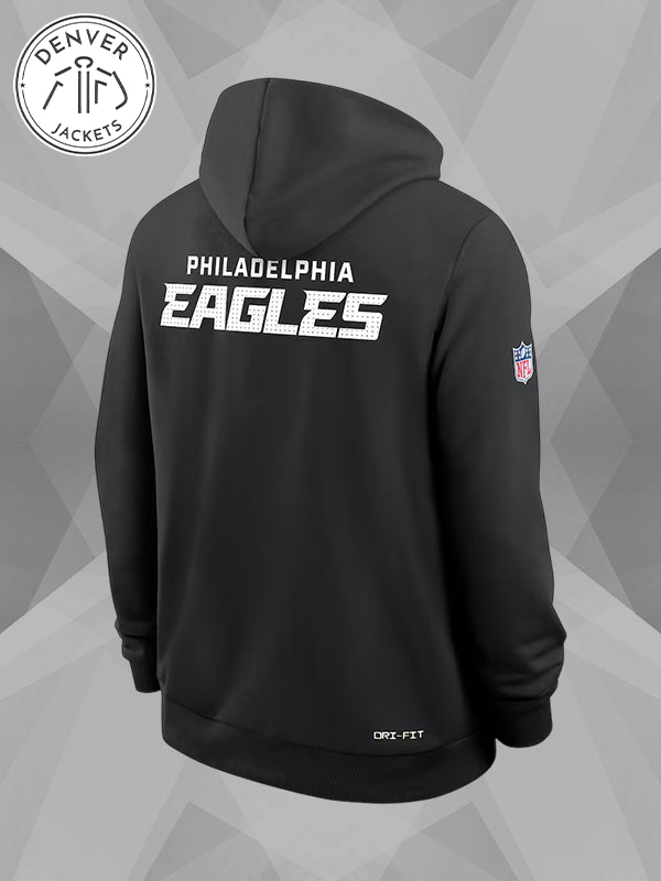 Nike Eagles Black Sideline Standard Issue Initial Home Dri FIT Hoodie