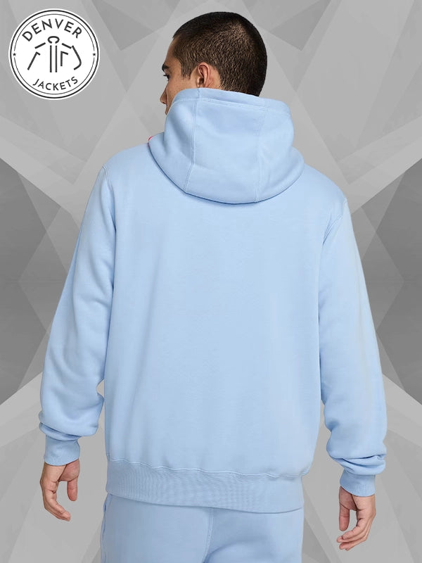 Nike Ja Morant Men s Fleece Basketball Hoodie Blue
