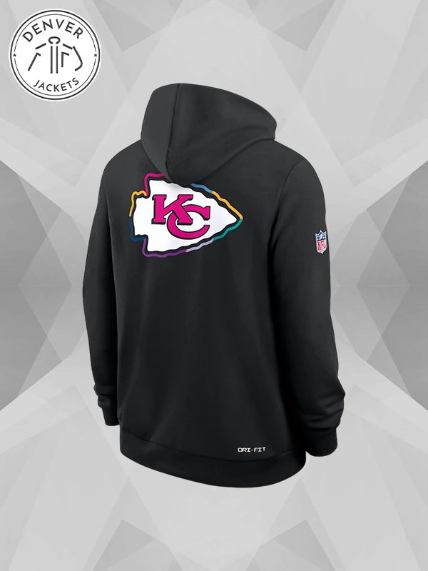 Nike NFL Cancer Awareness Kansas City Chiefs Hoodie 2025 Crucial Catch