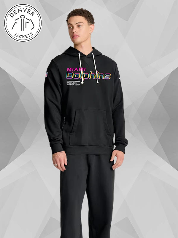 Nike NFL Crucial Catch 2025 Miami Dolphins Cancer Sweatshirt