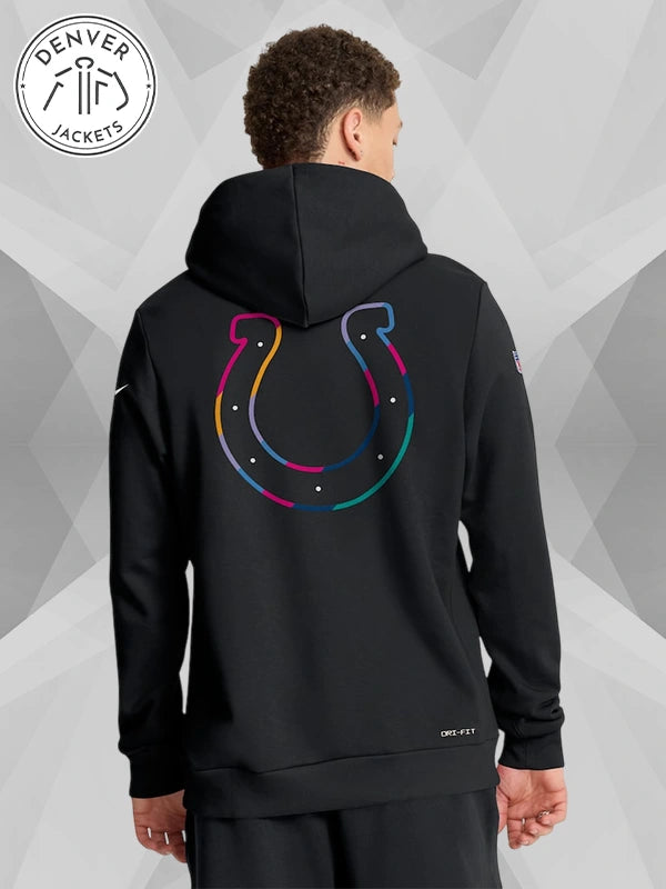 Nike NFL Indianapolis Colts Crucial Catch 2025 Sideline Standard Dri Fit Hoodie