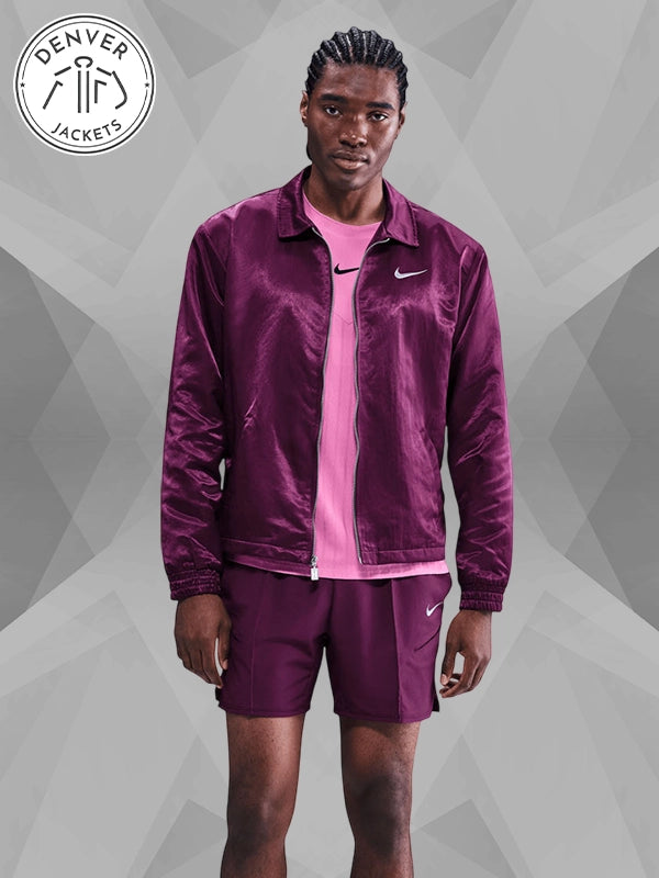 Nike New York Court Slam Tennis Jacket In Purple