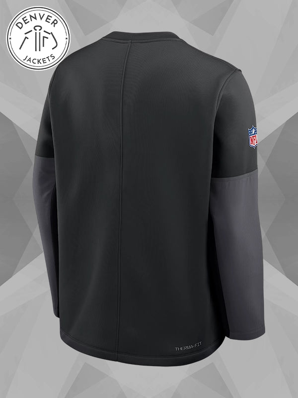 Nike Pittsburgh Steelers Sideline Coach Long Sleeve Crewneck T Shirt Black