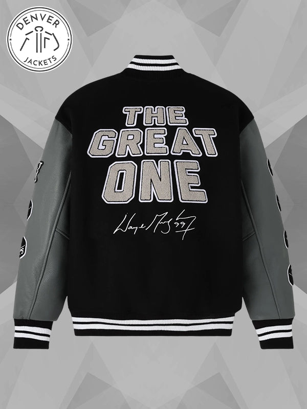 OVO Gretzky The Great One Varsity Jacket Black
