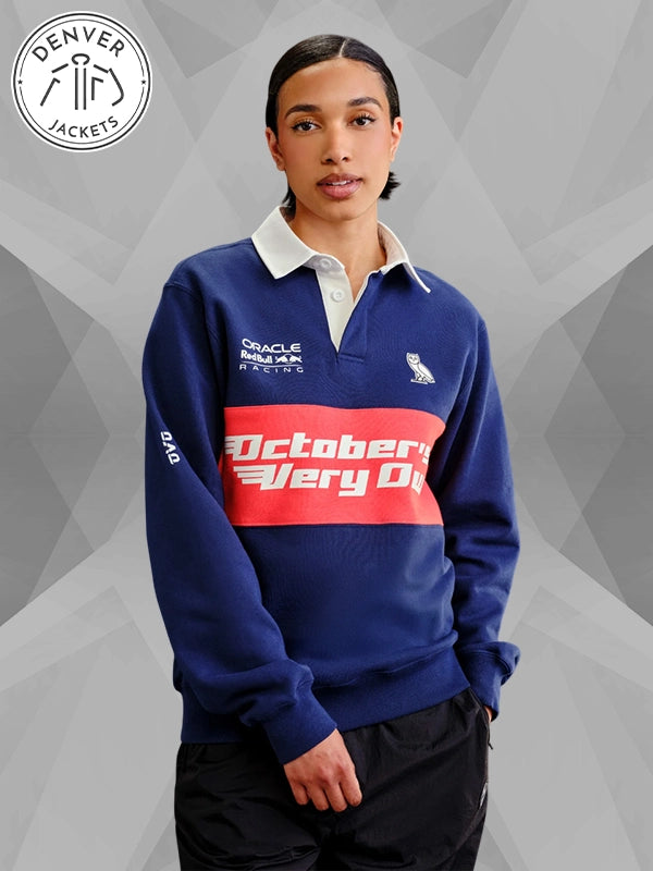 OVO x Red Bull Racing Fleece Rugby Sweatshirt Blue