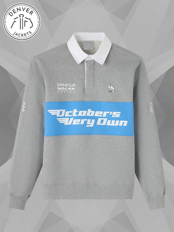 OVO x Red Bull Racing Fleece Rugby Sweatshirt Grey