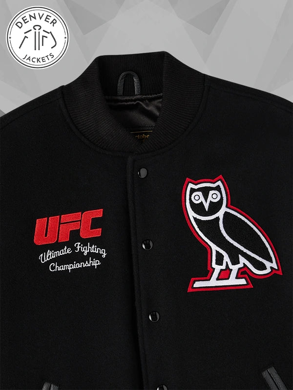 OVO x UFC Varsity Jacket Black