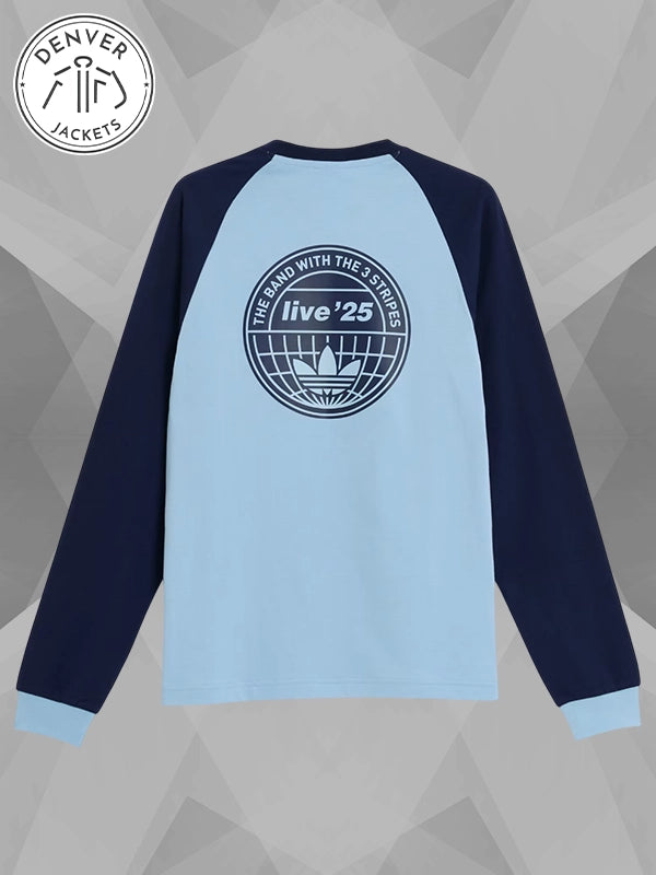 Oasis x Adidas 3 STRIPES Long Sleeve Sweatshirt Blue