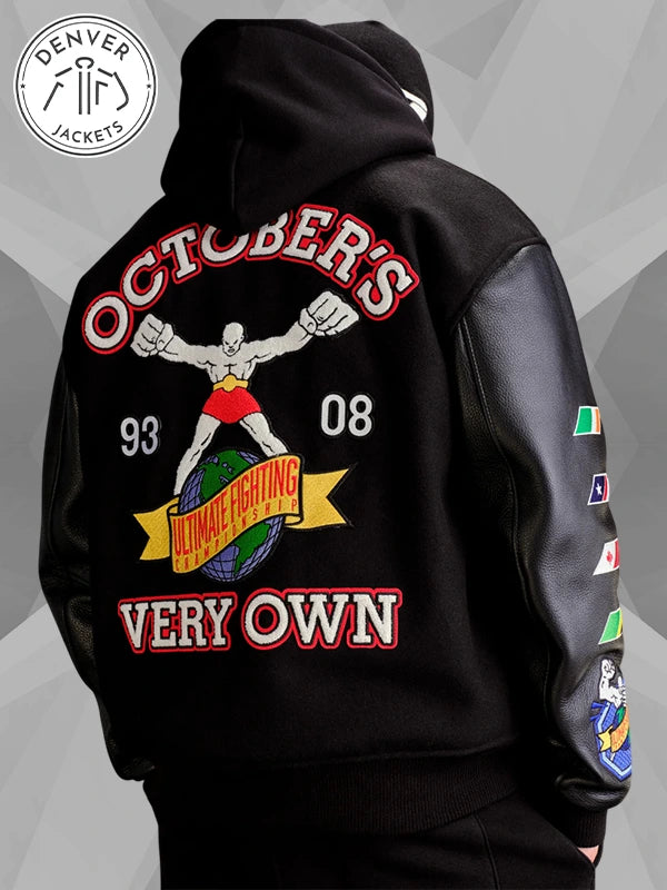 October's Very Own x UFC Championship Black Varsity Jacket