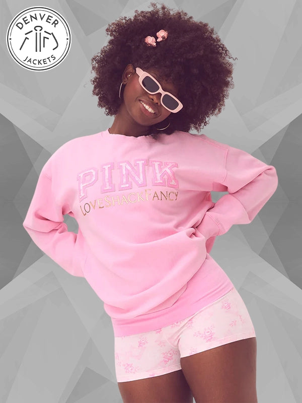 PINK x LoveShackFancy Crew Sweatshirt Mens