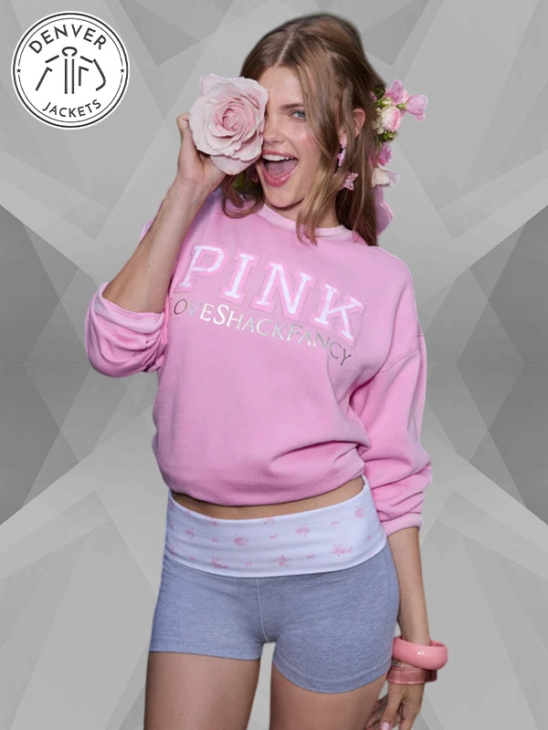 PINK x LoveShackFancy Oversized Crew Sweatshirt