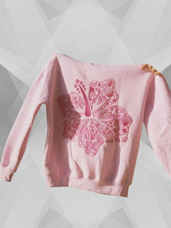 PPP Hawaii Hibiscus Blush Pink Hoodie